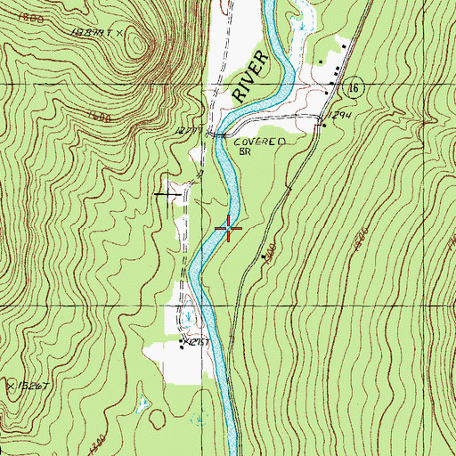 Topographic Map of Bennett Brook, ME