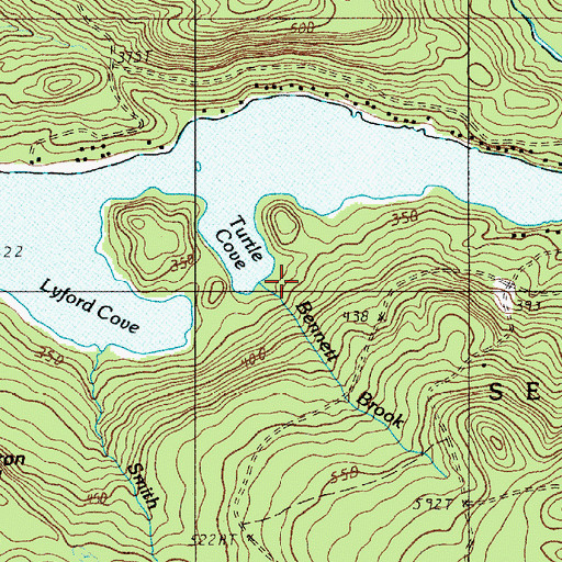 Topographic Map of Bennett Brook, ME