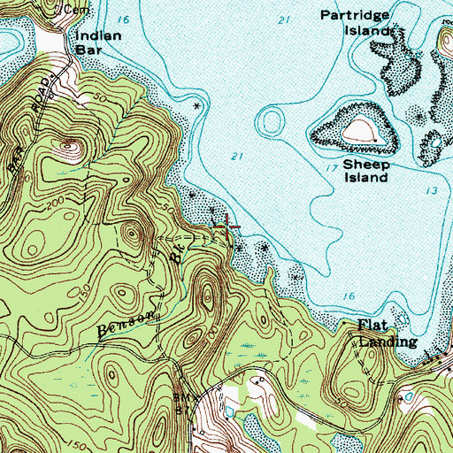 Topographic Map of Benson Brook, ME