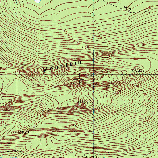 Topographic Map of Benson Mountain, ME