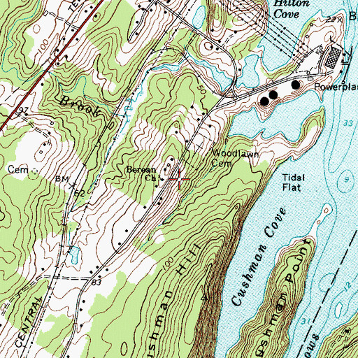 Topographic Map of Berean Church, ME