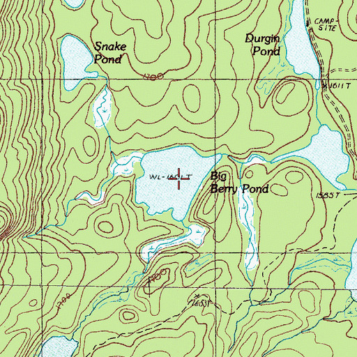 Topographic Map of Big Berry Pond, ME
