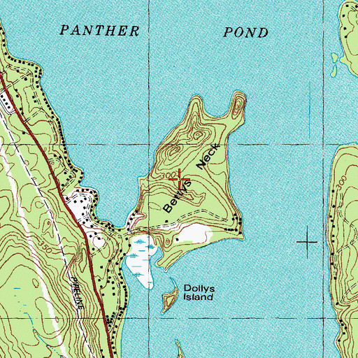 Topographic Map of Bettys Neck, ME