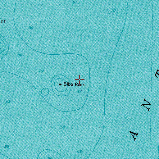Topographic Map of Bibb Rock, ME