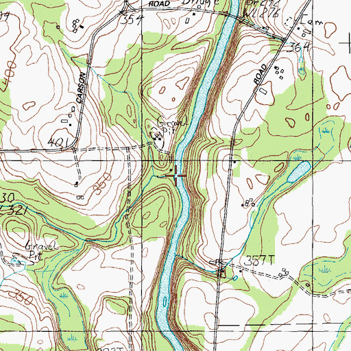 Topographic Map of Big Brook, ME