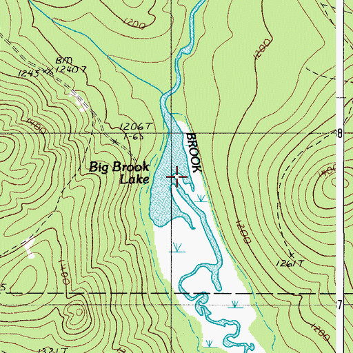 Topographic Map of Big Brook Lake, ME