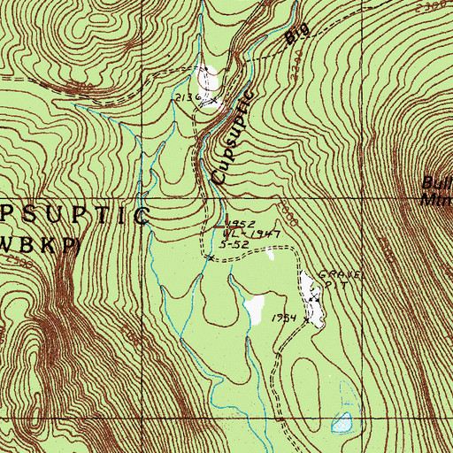 Topographic Map of Big Canyon, ME