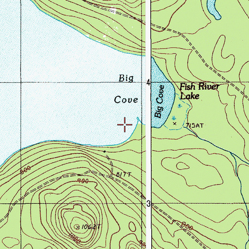 Topographic Map of Big Cove, ME
