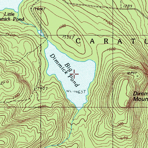 Topographic Map of Big Dimmick Pond, ME