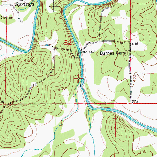 Topographic Map of Whaley Creek, AR