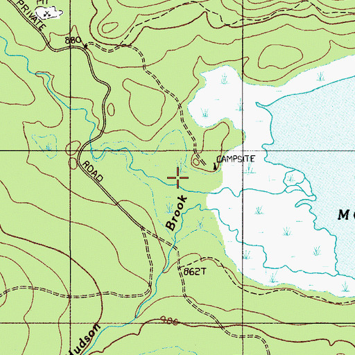 Topographic Map of Big Hudson Brook, ME