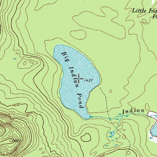Topographic Map of Oqim Pond, ME