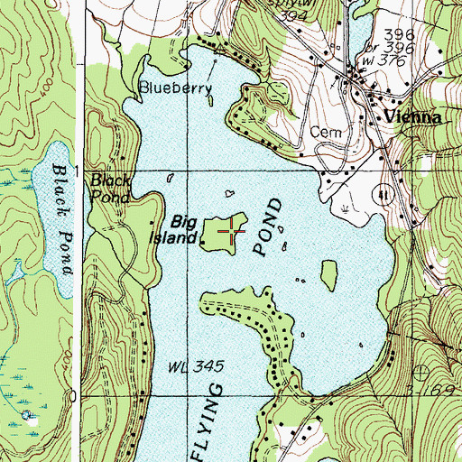 Topographic Map of Big Island, ME
