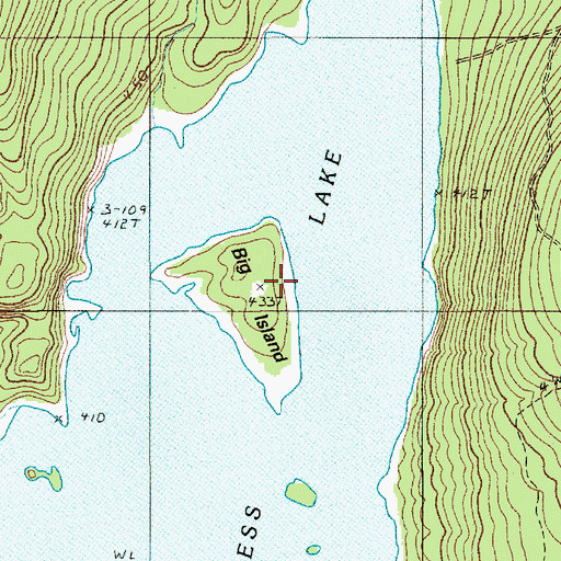 Topographic Map of Big Island, ME