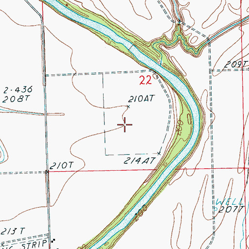 Topographic Map of Wheeler Bar, AR