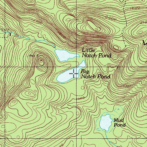 Topographic Map of Big Notch Pond, ME