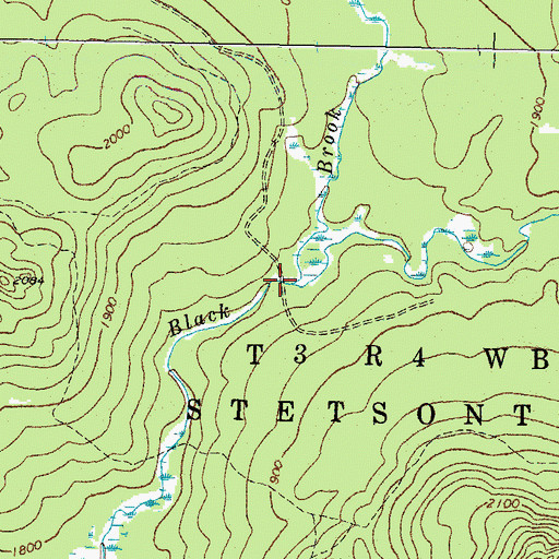 Topographic Map of Big Sag Brook, ME