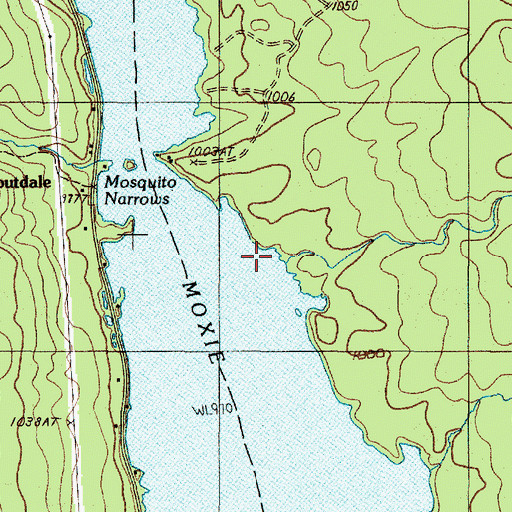 Topographic Map of Big Sandy Stream, ME