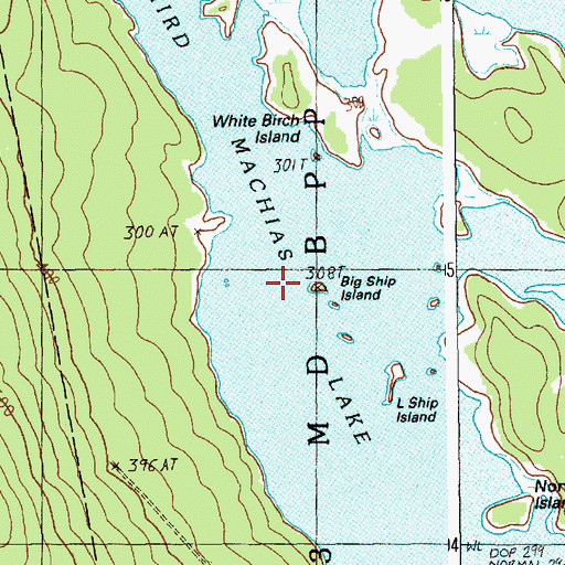 Topographic Map of Big Ship Island, ME