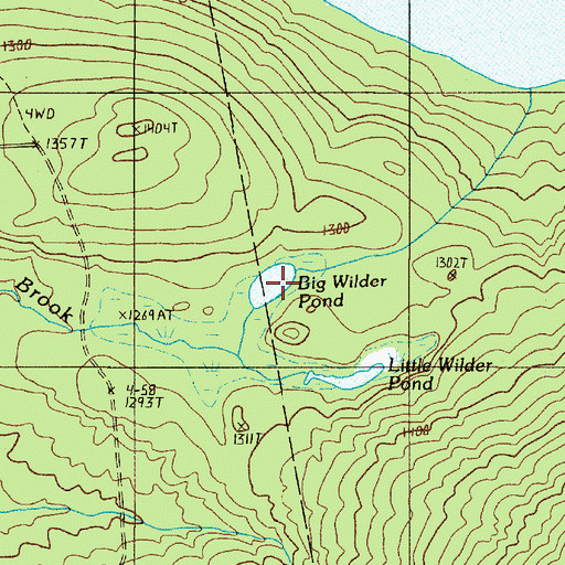 Topographic Map of Big Wilder Pond, ME