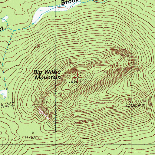 Topographic Map of Big Wilkie Mountain, ME