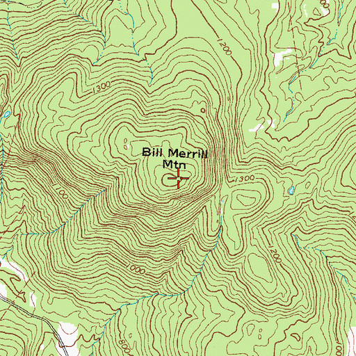 Topographic Map of Bill Merrill Mountain, ME