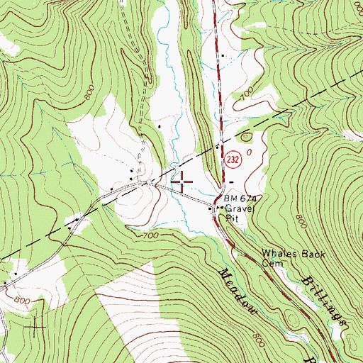 Topographic Map of Billings Hill Brook, ME