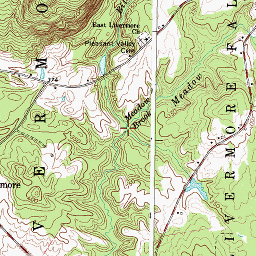 Topographic Map of Billington Brook, ME