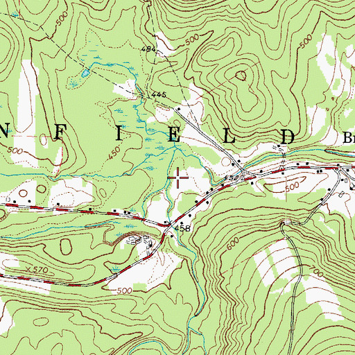 Topographic Map of Billy Brook, ME