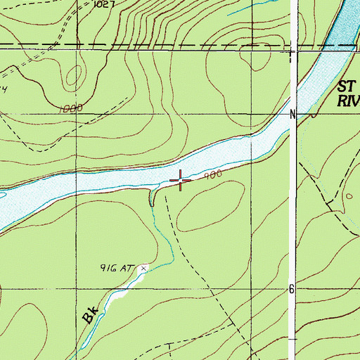 Topographic Map of Billy Jack Brook, ME
