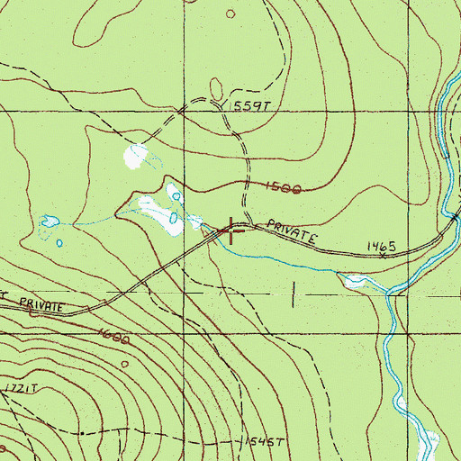 Topographic Map of Billy-Jack Depot, ME