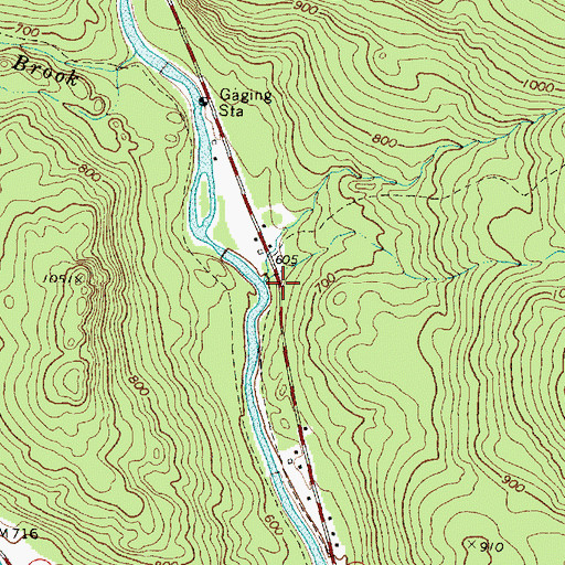 Topographic Map of Birch Brook, ME