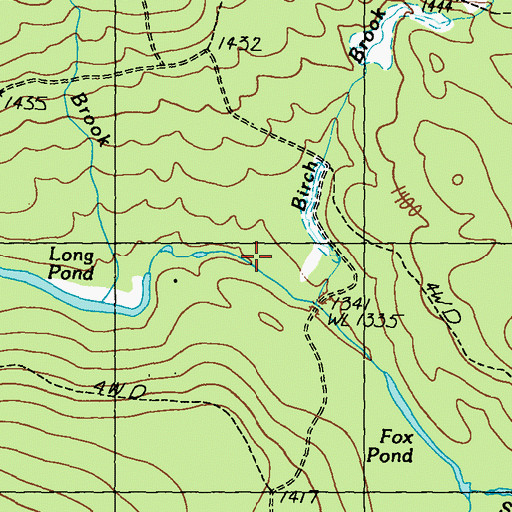 Topographic Map of Birch Brook, ME