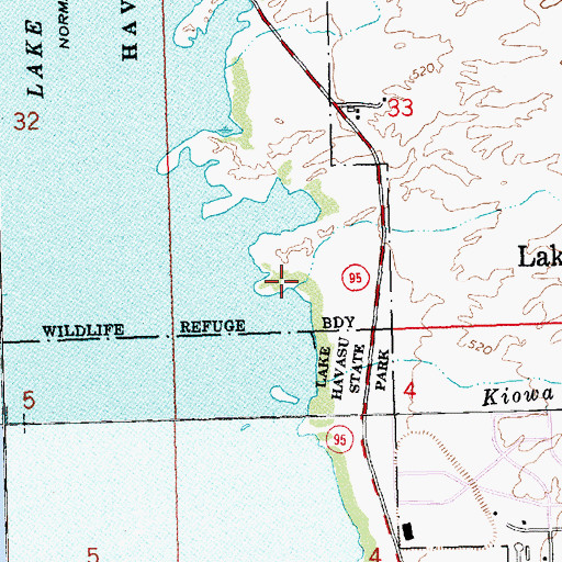 Topographic Map of Havasupai Wash, AZ