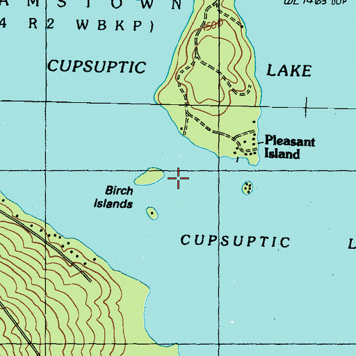 Topographic Map of Birch Island, ME