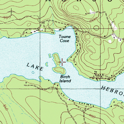 Topographic Map of Birch Island, ME