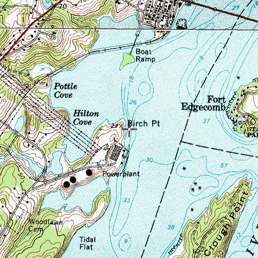 Topographic Map of Birch Point, ME