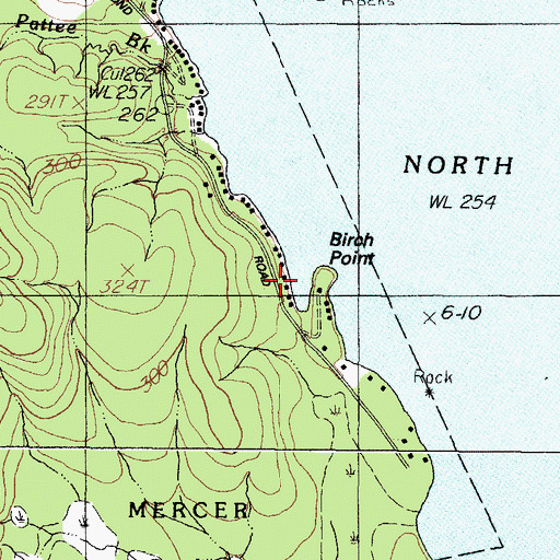 Topographic Map of Birch Point, ME