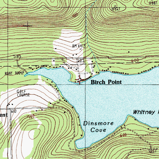 Topographic Map of Birch Point, ME