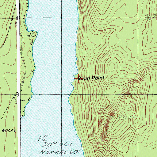 Topographic Map of Birch Point, ME