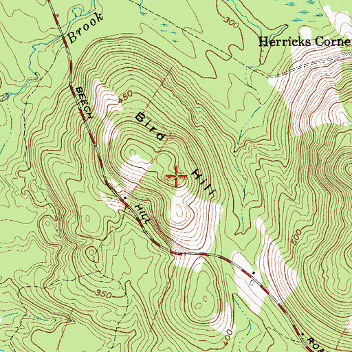 Topographic Map of Bird Hill, ME