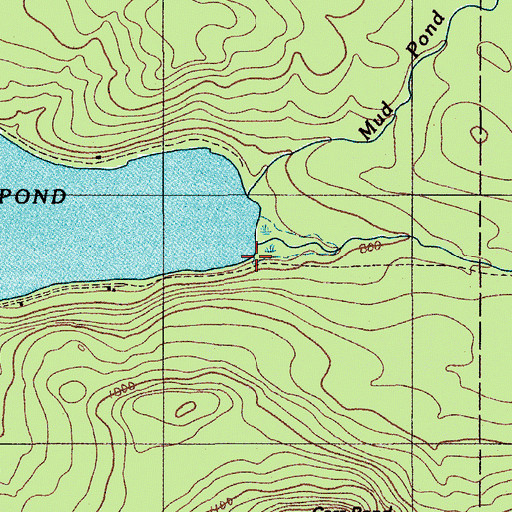 Topographic Map of Bishop Pond Stream, ME