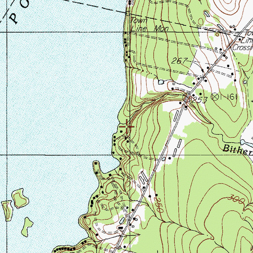 Topographic Map of Bithers Brook, ME