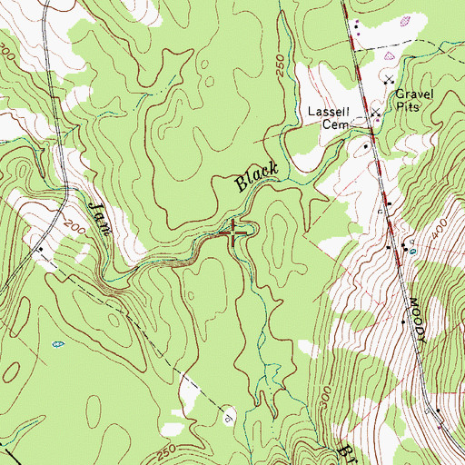 Topographic Map of Black Brook, ME