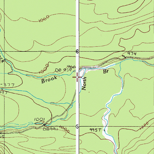 Topographic Map of Black Brook, ME