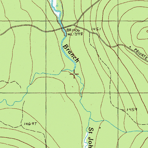 Topographic Map of Black Brook, ME
