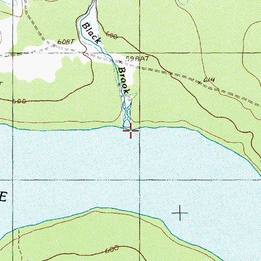 Topographic Map of Black Brook, ME