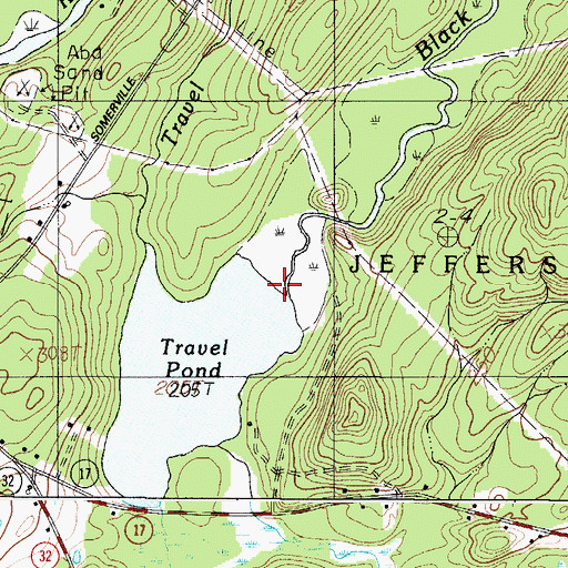 Topographic Map of Black Brook, ME
