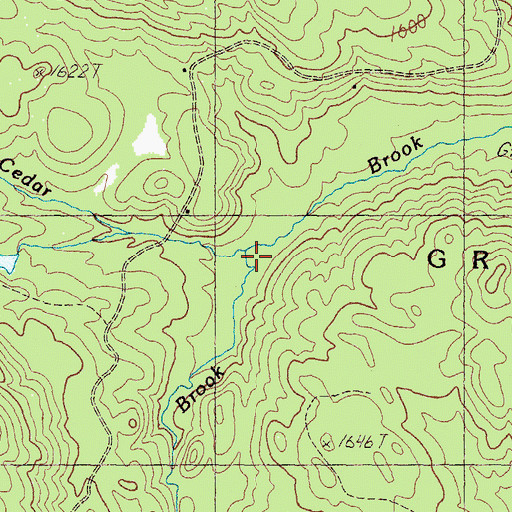 Topographic Map of Black Brook, ME