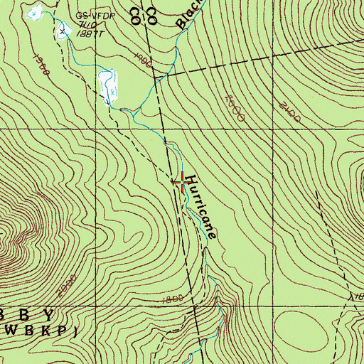 Topographic Map of Black Brook, ME